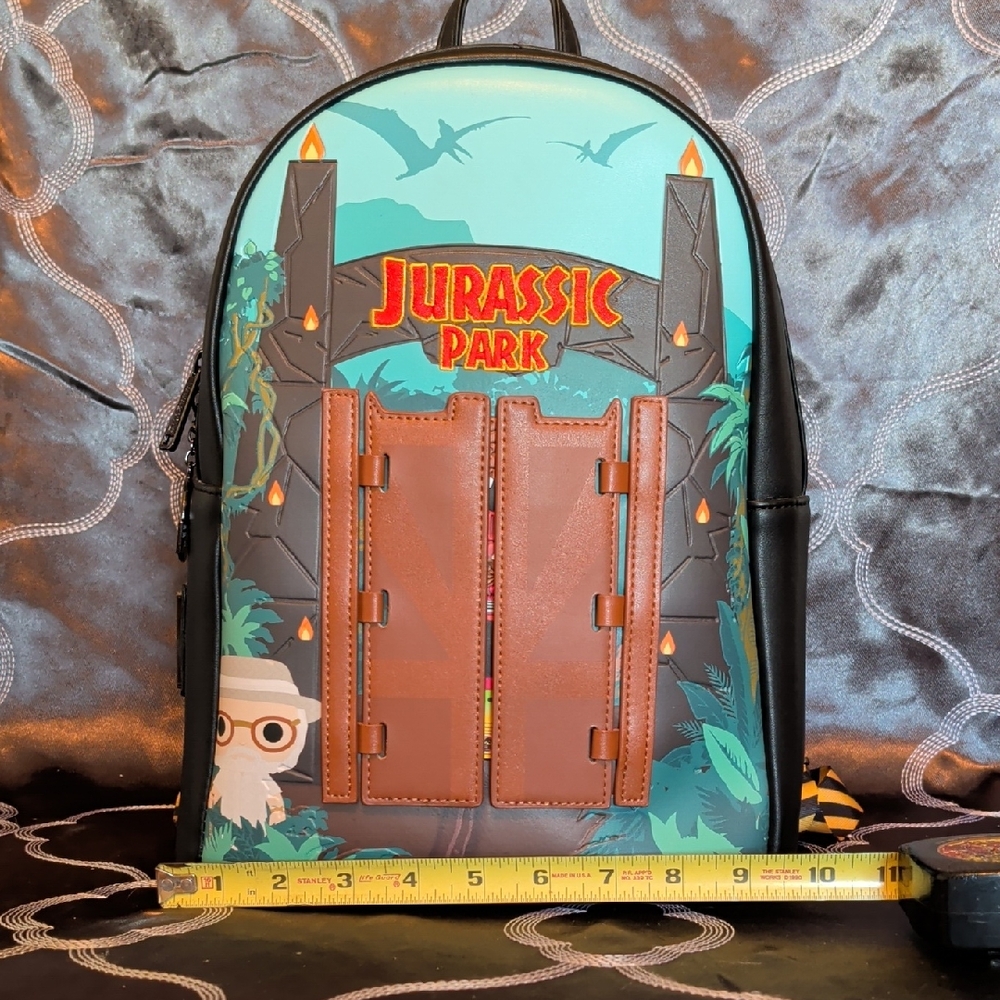 Loungefly Jurassic Park Backpack - Black, Brown, Blue